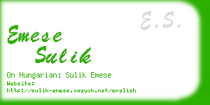 emese sulik business card